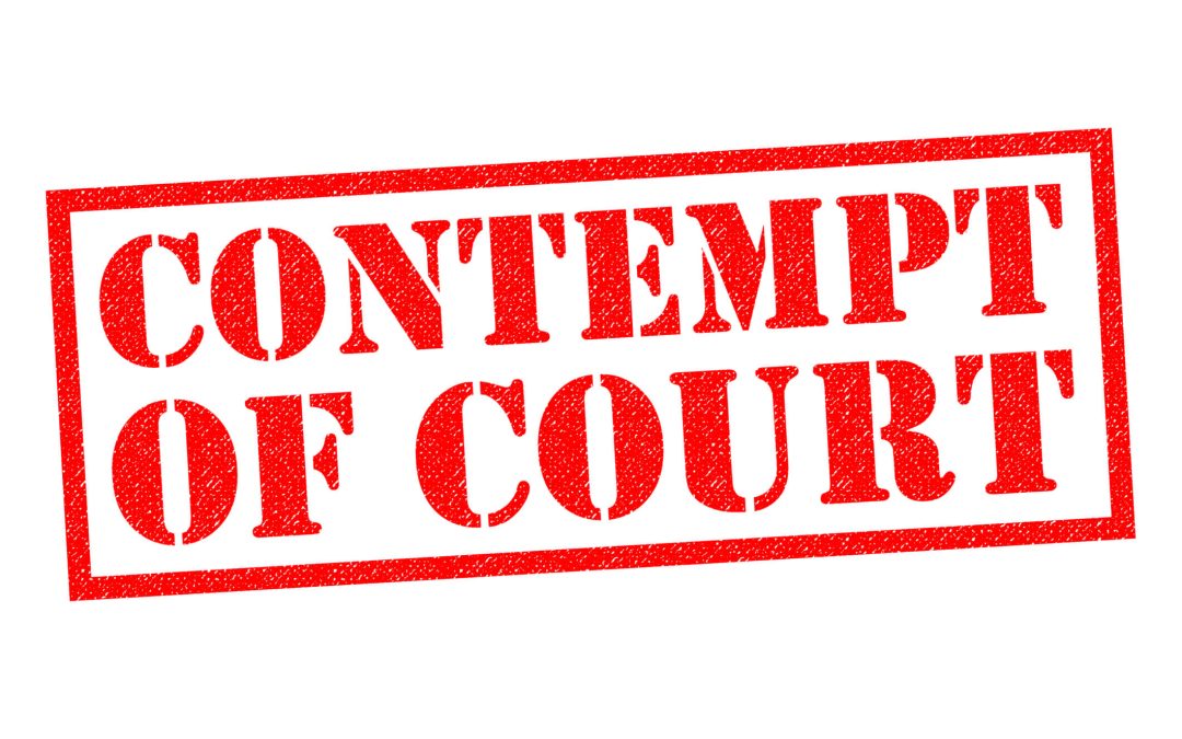 What Does Contempt of Court Mean in Child Custody