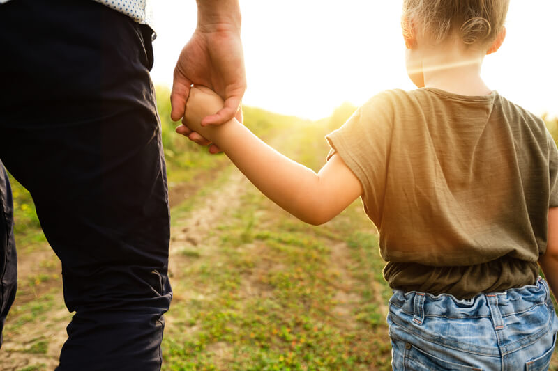 A father after having time with his son after Winning Back Custody in Las Vegas, Nevada at Huggins Law office